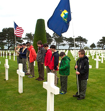 2014 Troop 602 visit Normandy cemetery